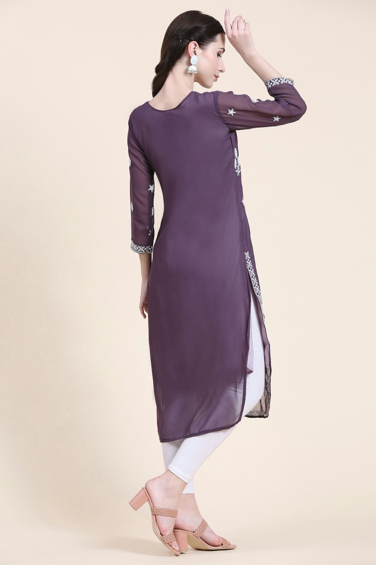 Purple Colour Georgette Kurti VSKR1111287