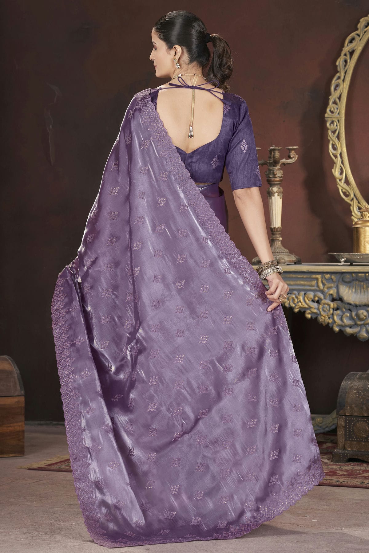 Purple Colour Jimmy Choo Designer Saree VSSD1112581