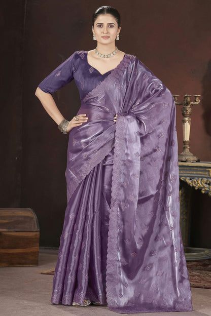 Purple-Colour-Jimmy-Choo-Designer-Saree-VSSD1112581