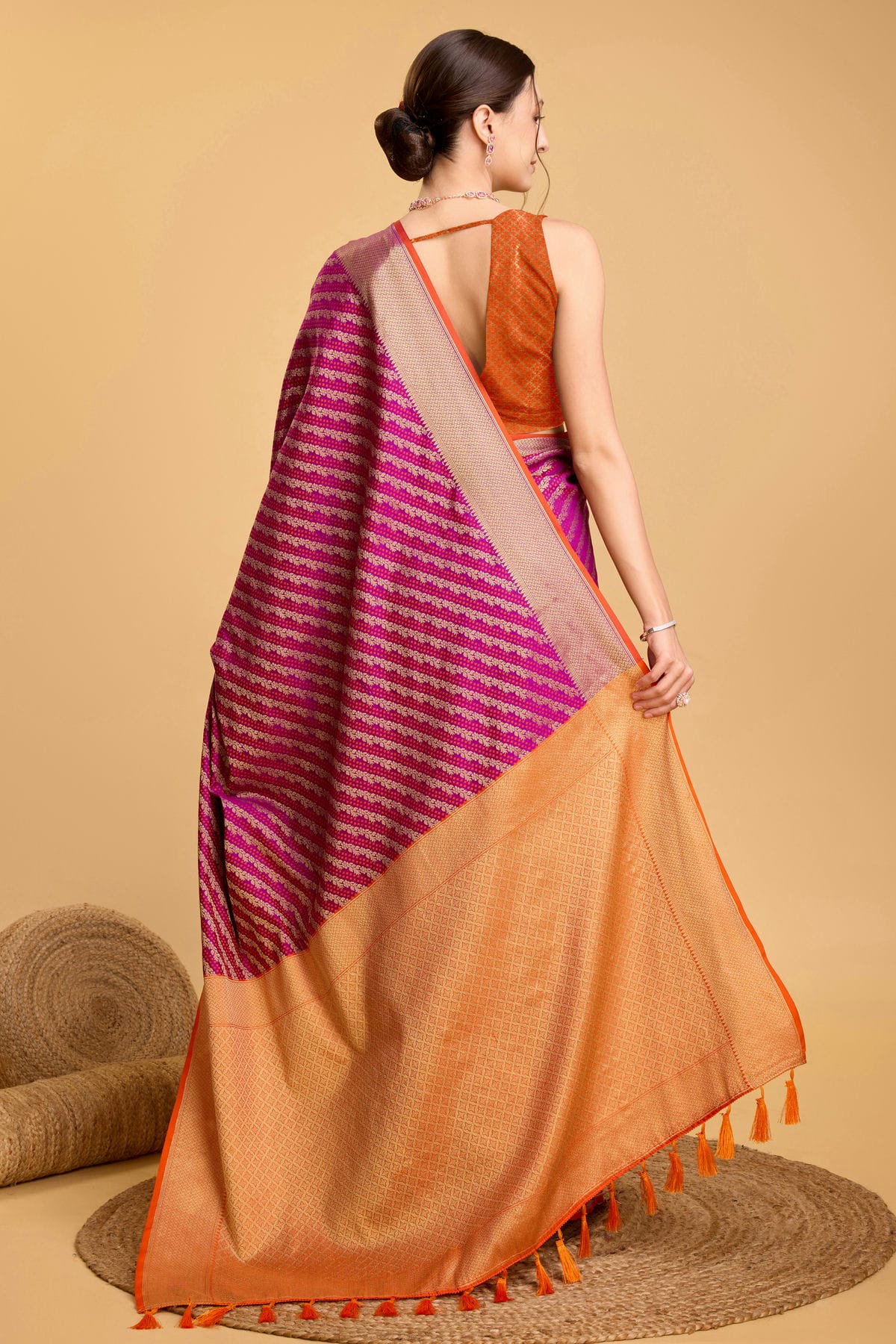 Purple Colour Patola Silk Saree