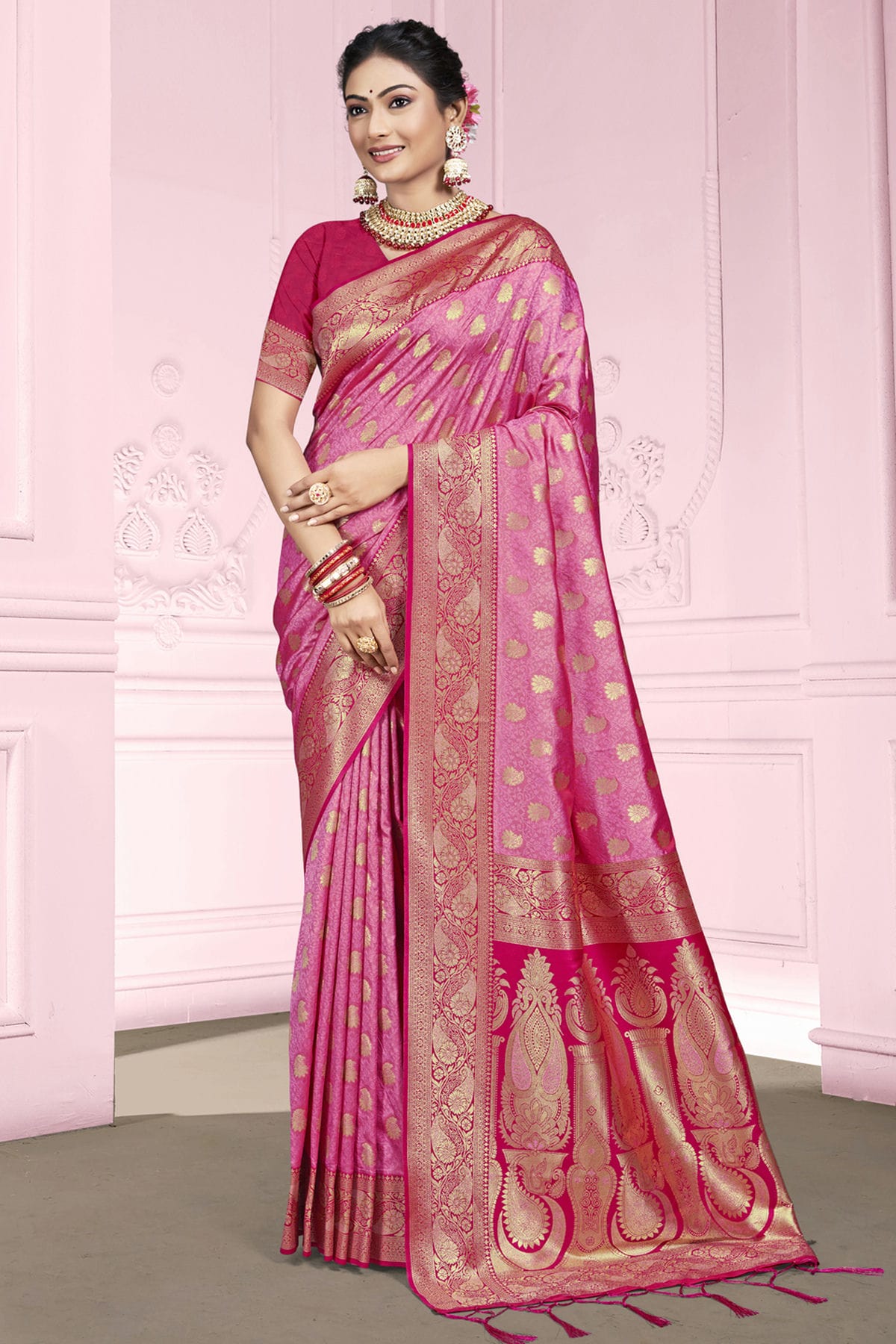 Purple Colour Silk Traditional Saree