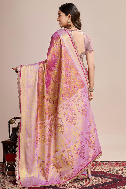 Purple Colour Soft Silk Saree VSSD1112760