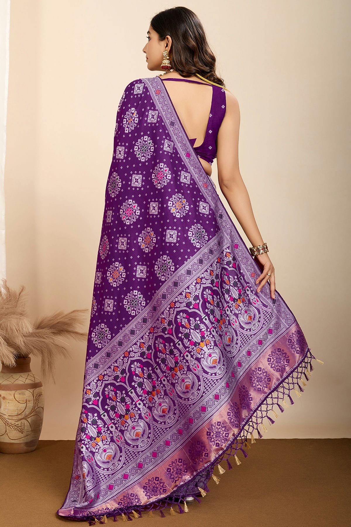 Purple Colour Soft Silk Traditional Saree VSSD1112697