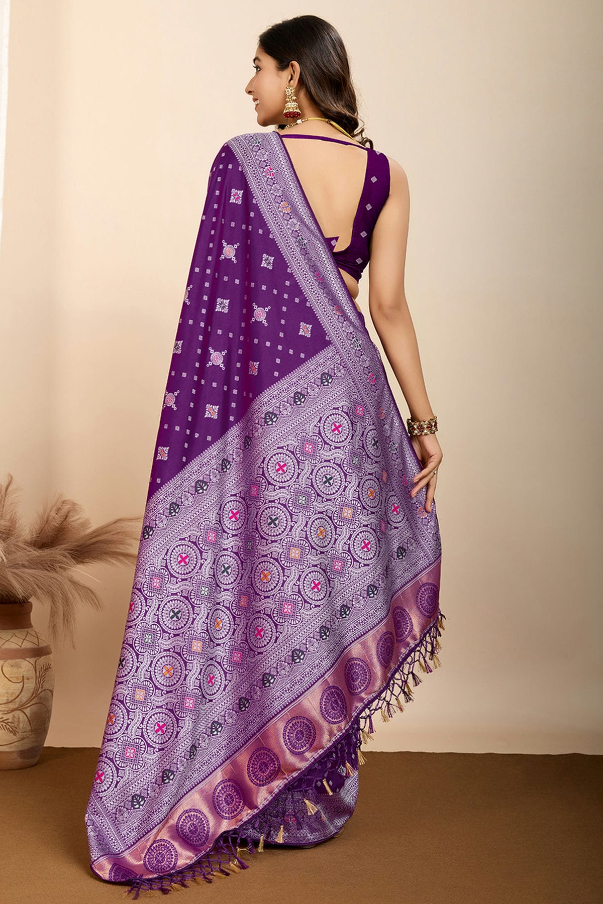 Purple Colour Soft Silk Traditional Saree VSSD1112698