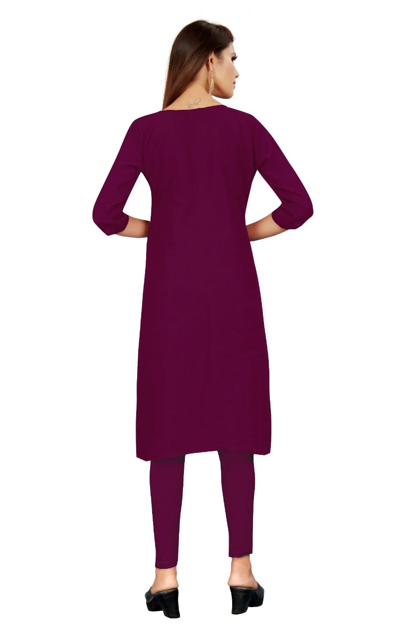 Purple Colour Unstitched Georgette Straight Suit