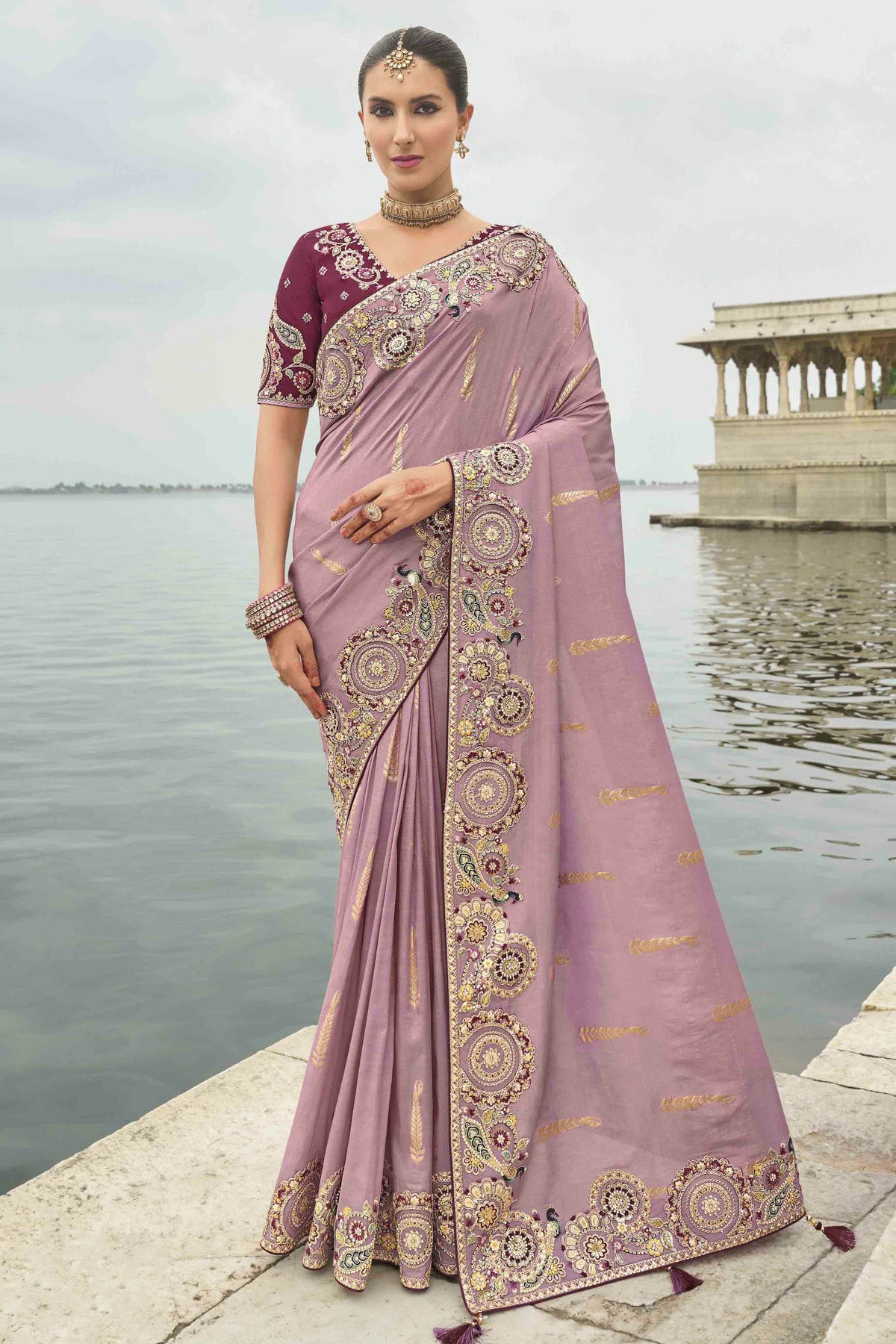 Purple-Colour-Viscose-Tissue-Silk-Designer-Saree-VSSD1112655