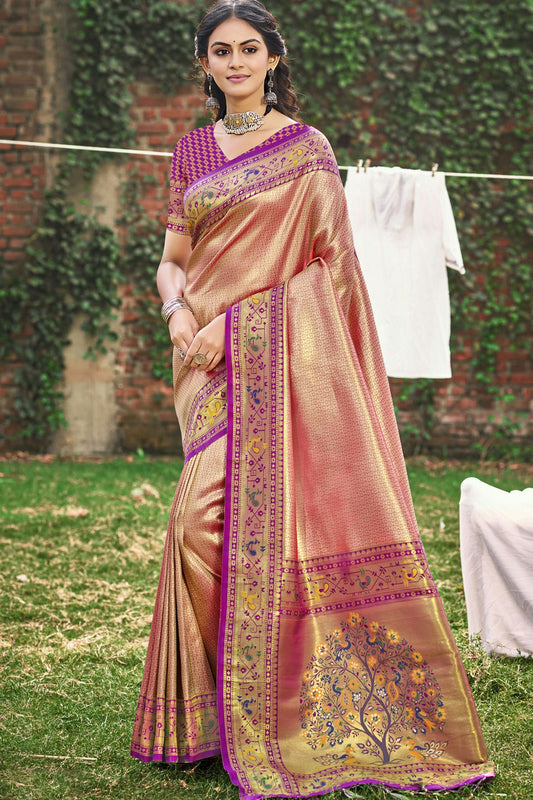 Purple-Colour-Woven-Work-Paithani-Silk-Traditional-Saree-VSSD1103264