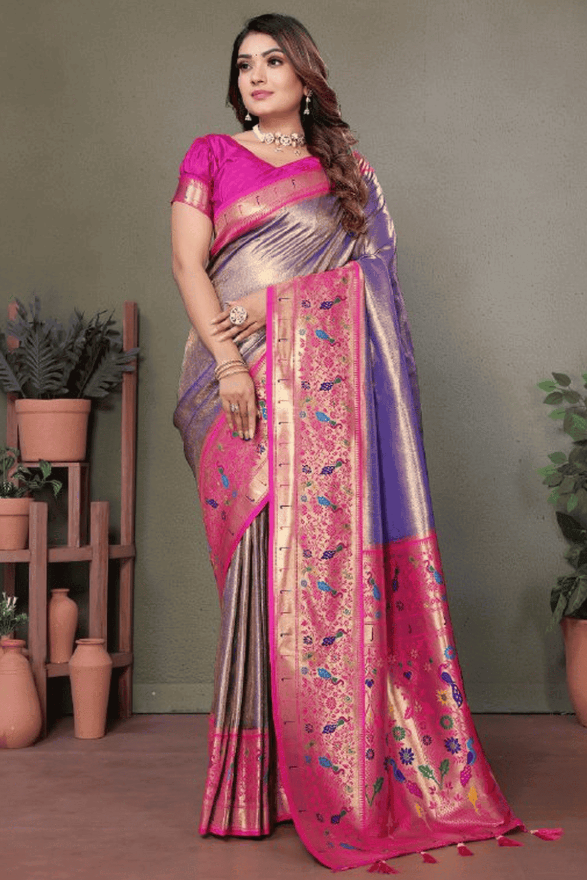 Purple-Colour-Woven-Work-Pure-Banarasi-Tissue-Silk-Traditional-Saree-VSSD1250272