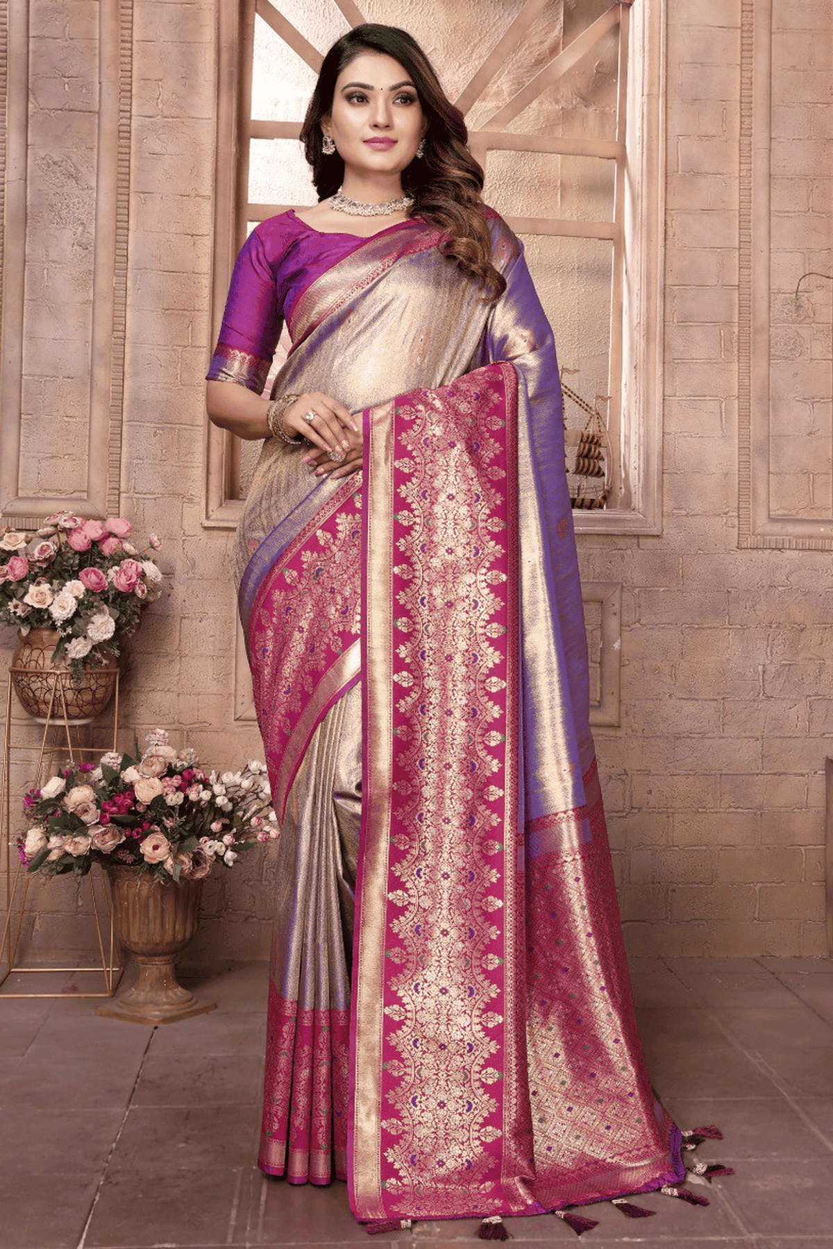 Purple-Colour-Woven-Work-Pure-Banarasi-Tissue-Silk-Traditional-Saree-VSSD1250289