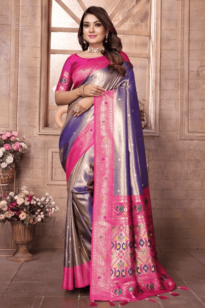 Purple-Colour-Woven-Work-Pure-Banarasi-Tissue-Silk-Traditional-Saree-VSSD1250333