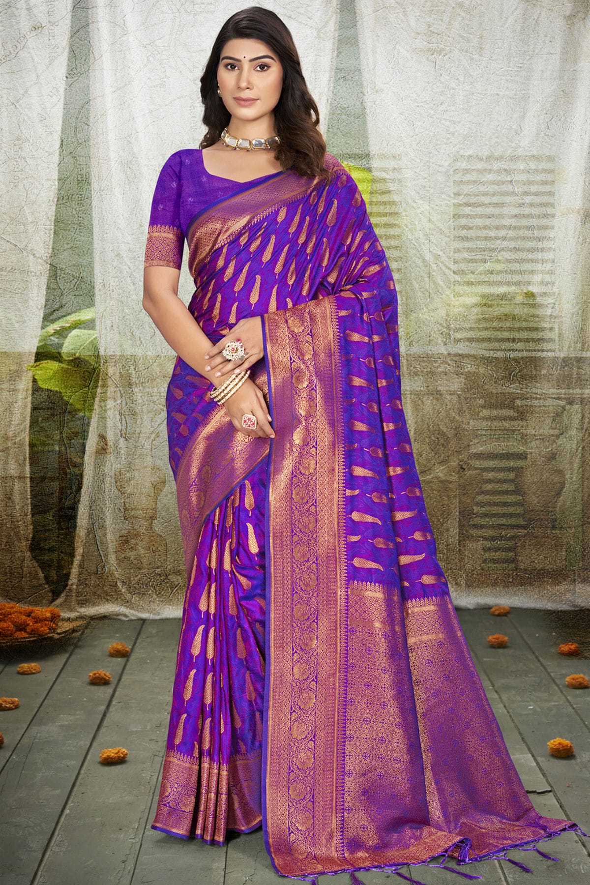 Purple-Colour-Woven-Work-Silk-Traditional-Saree-VSSD1103328