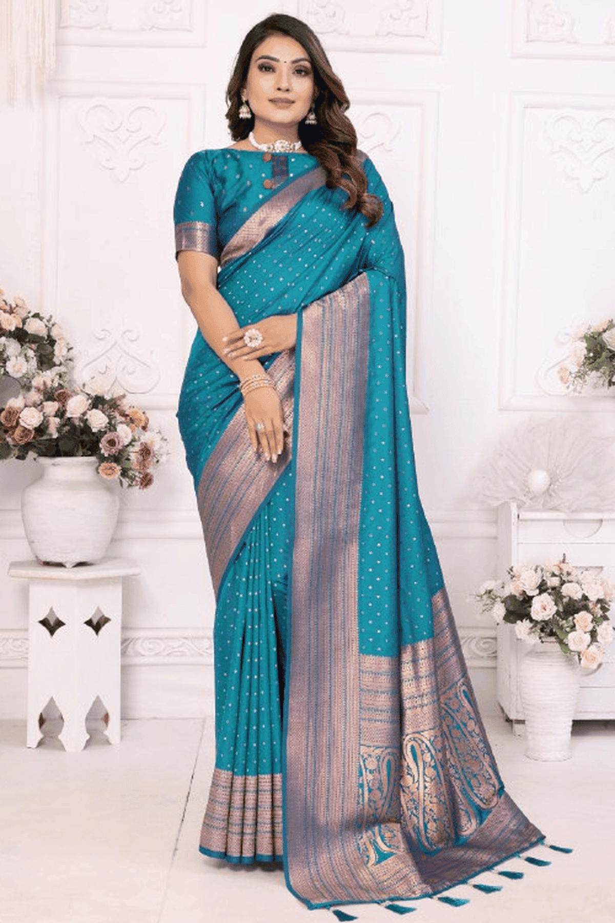 Rama-Blue-Colour-Woven-Work-Soft-Silk-Traditional-Saree-VSSD1250283