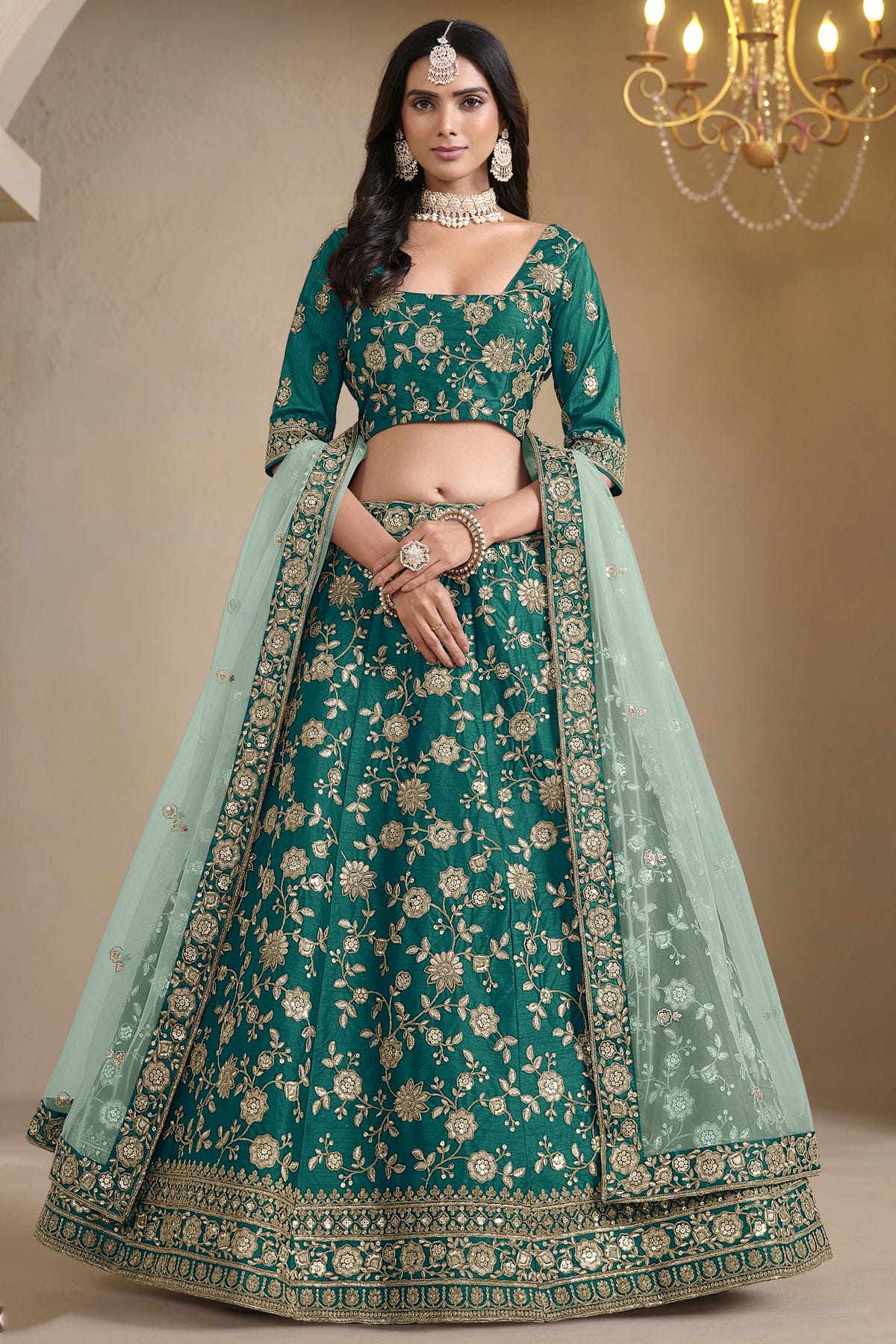 Rama-Green-Colour-Art-Silk-Lehenga-Choli-VSLC1050687