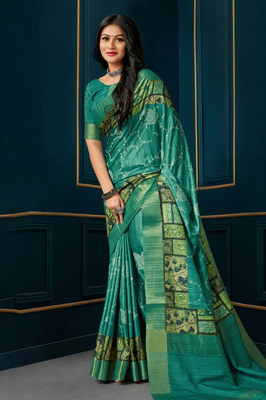 Rama Green Colour Kotha Silk Traditional Saree