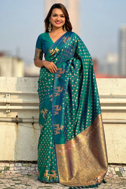 Rama-Green-Colour-Soft-Silk-Traditional-Saree-VSSD1112646