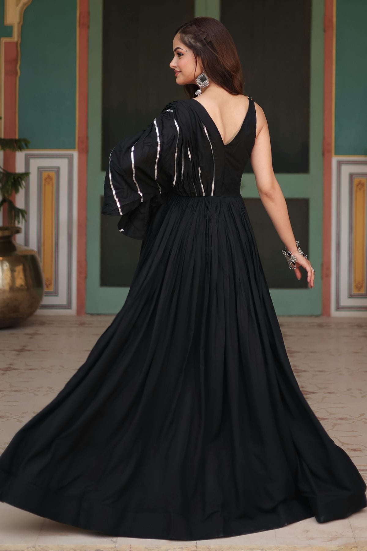 Rayon Readymade Long Gown