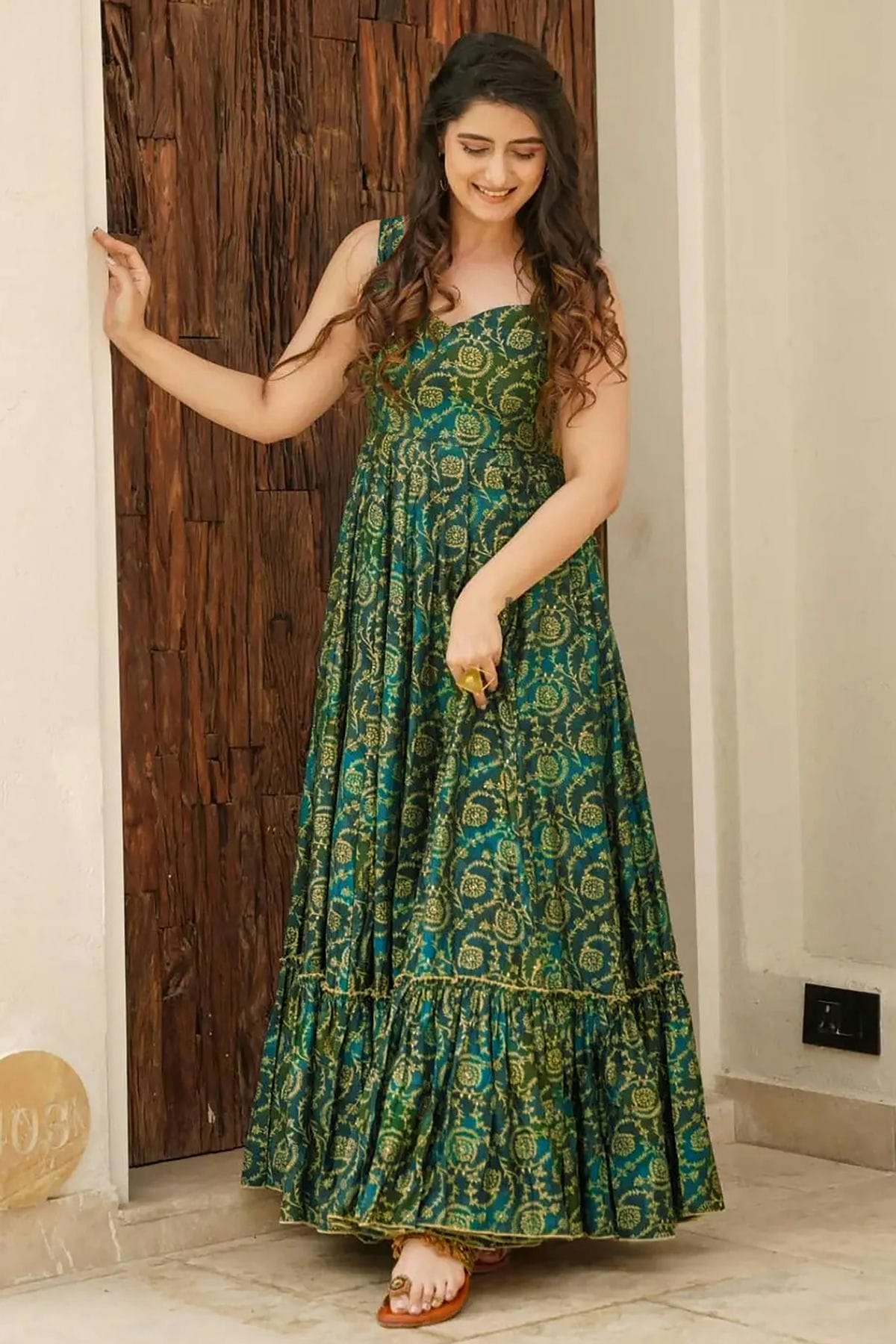 Rayon Readymade Long Gown