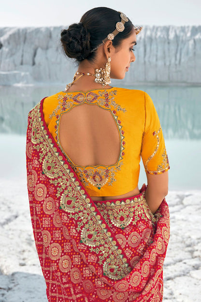 Red Colour Georgette Designer Saree VSSD1290161