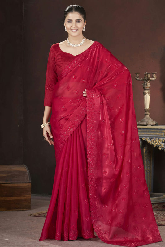 Red-Colour-Jimmy-Choo-Designer-Saree-VSSD1112584