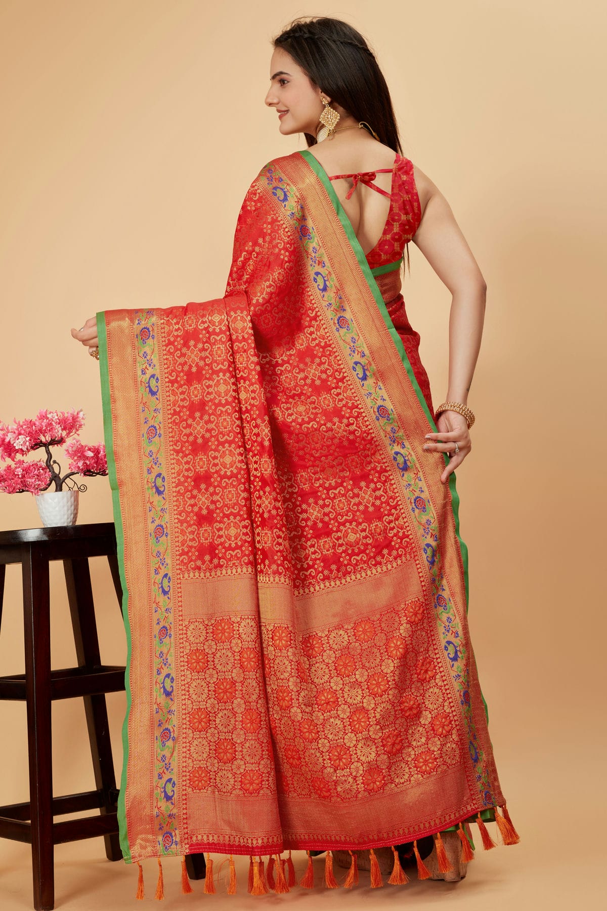 Red Colour Patola Silk Saree