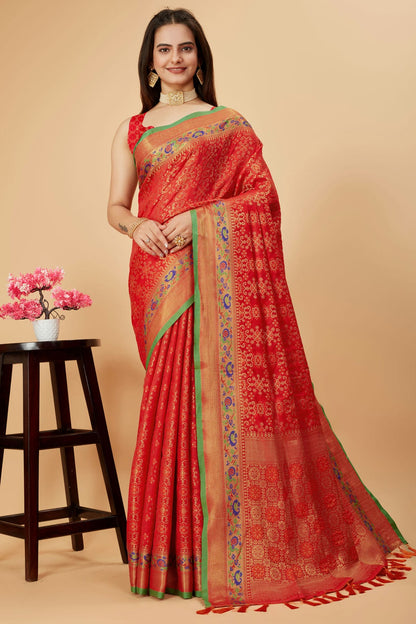 Red Colour Patola Silk Saree