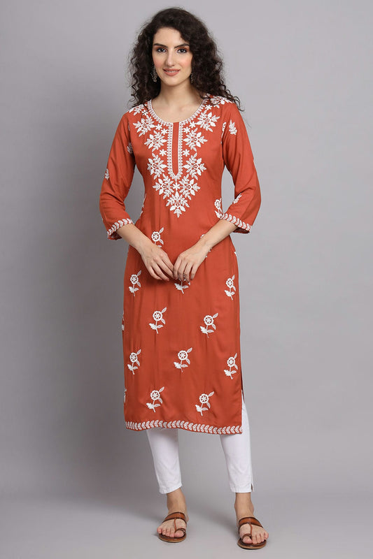 Red Colour Rayon Kurti