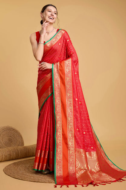 Red Colour Silk Saree