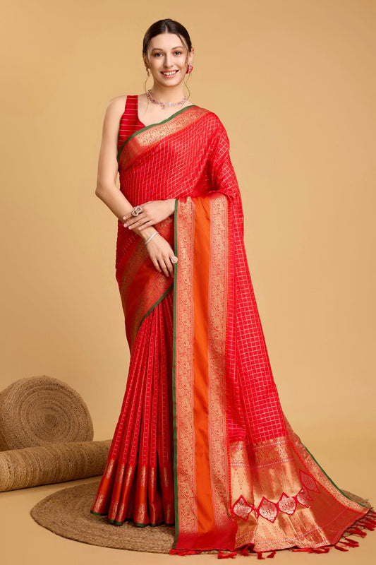 Red Colour Silk Saree