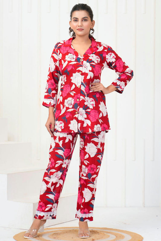 Red-Colour-Stitched-Rayon-Co-Ord-Set-VSTP1112408