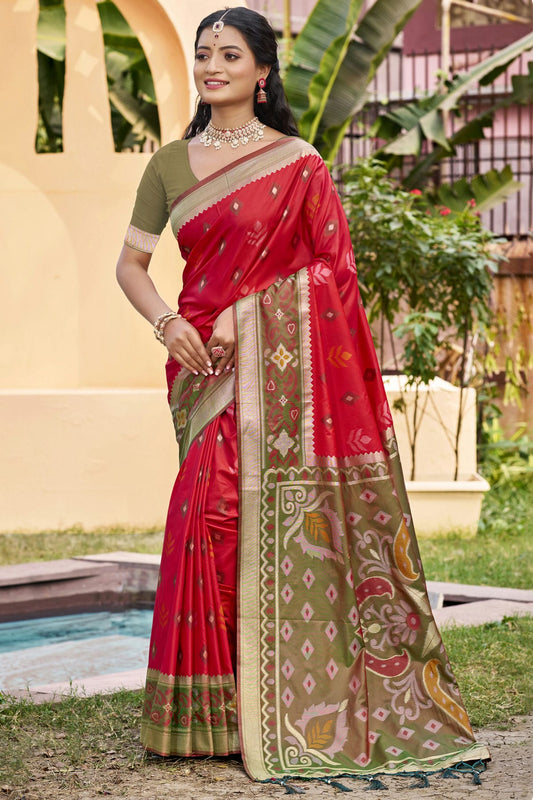 Red-Colour-Woven-Work-Silk-Traditional-Saree-VSSD1103287