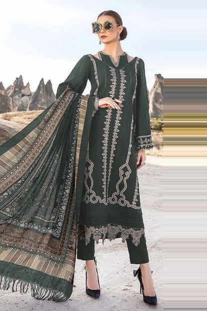 Sea Green Colour Faux Georgette Pakistani Suit