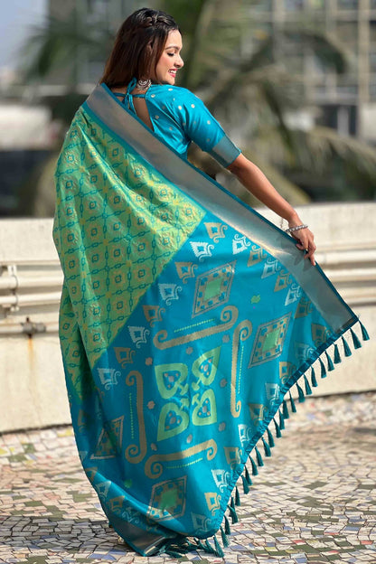 Sea Green Colour Patola Silk Traditional Saree VSSD1112663