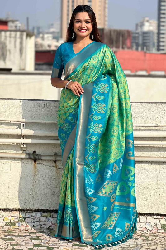 Sea-Green-Colour-Patola-Silk-Traditional-Saree-VSSD1112663