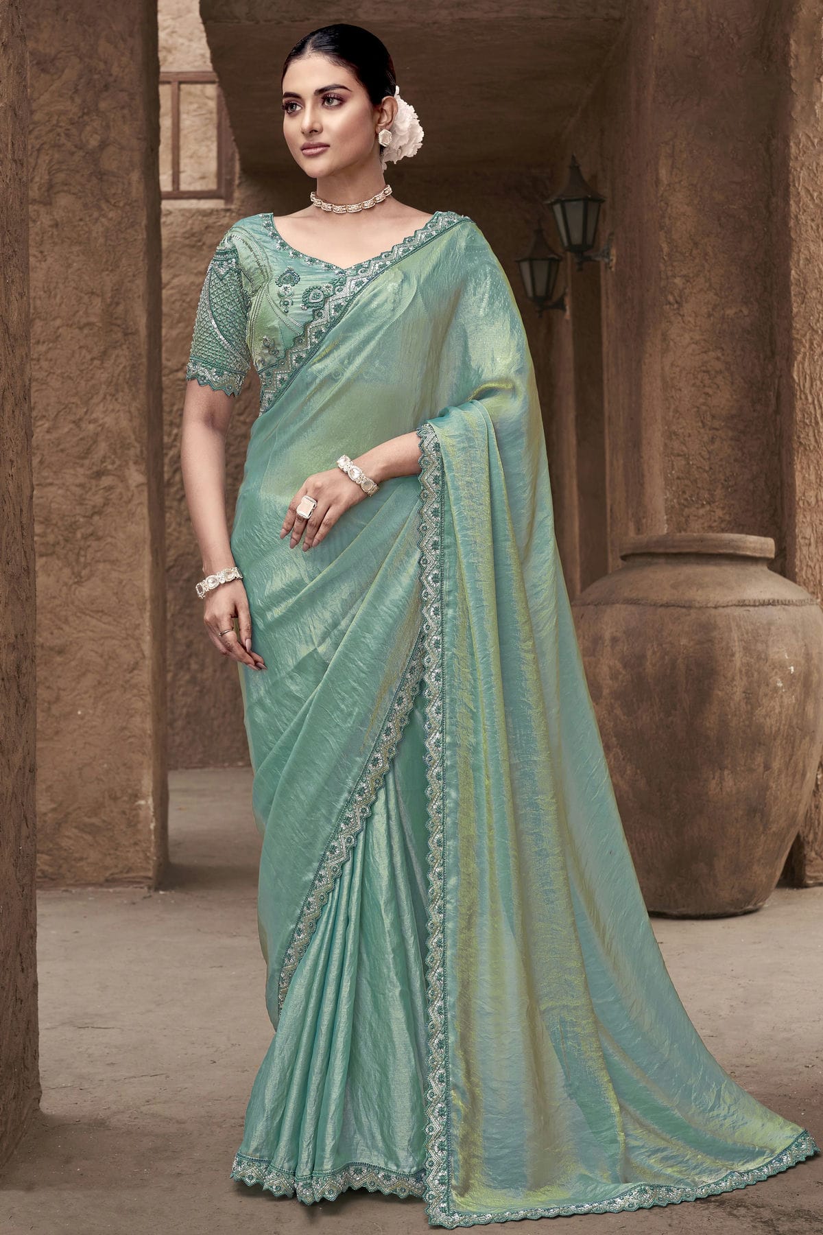 Sea-Green-Colour-Satin-Silk-Designer-Saree-VSSD1112688