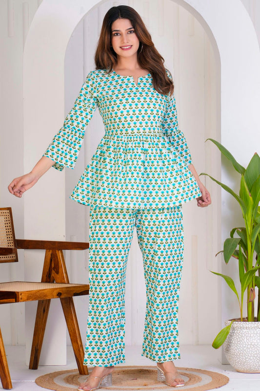 Sea-Green-Colour-Stitched-Cotton-Co-Ord-Set-VSTP1112400