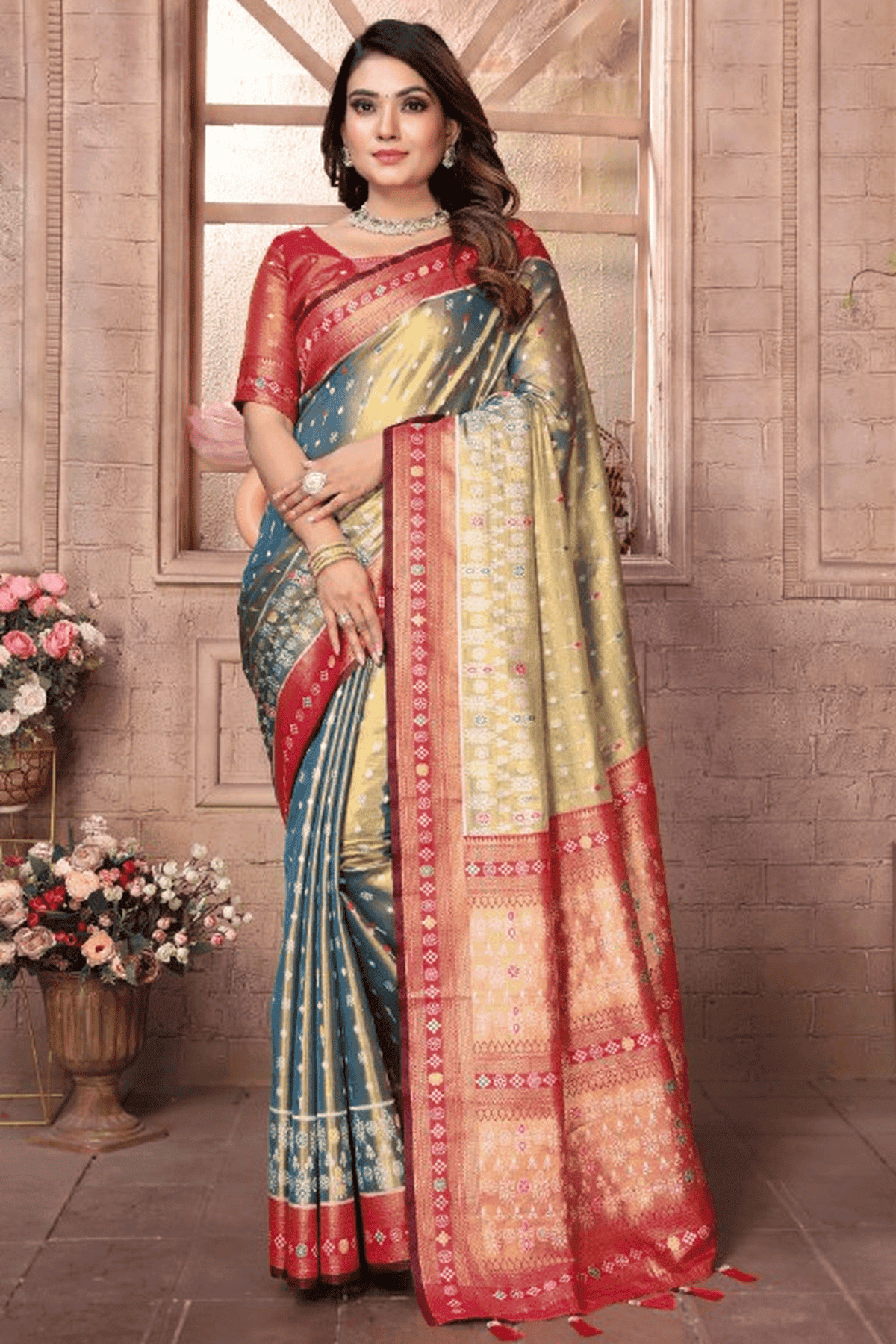 Sea-Green-Colour-Woven-Work-Pure-Banarasi-Tissue-Silk-Traditional-Saree-VSSD1250303