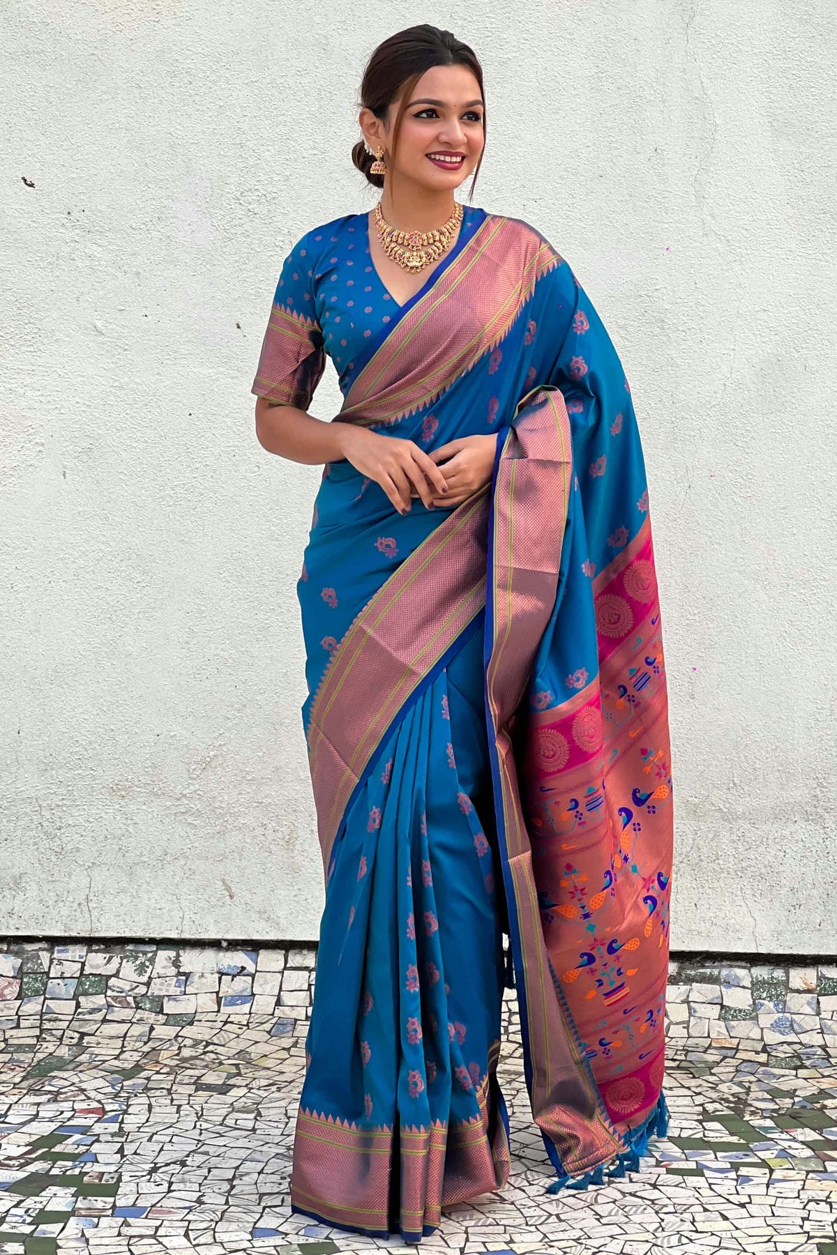 Sky Blue Colour Soft Silk Traditional Saree