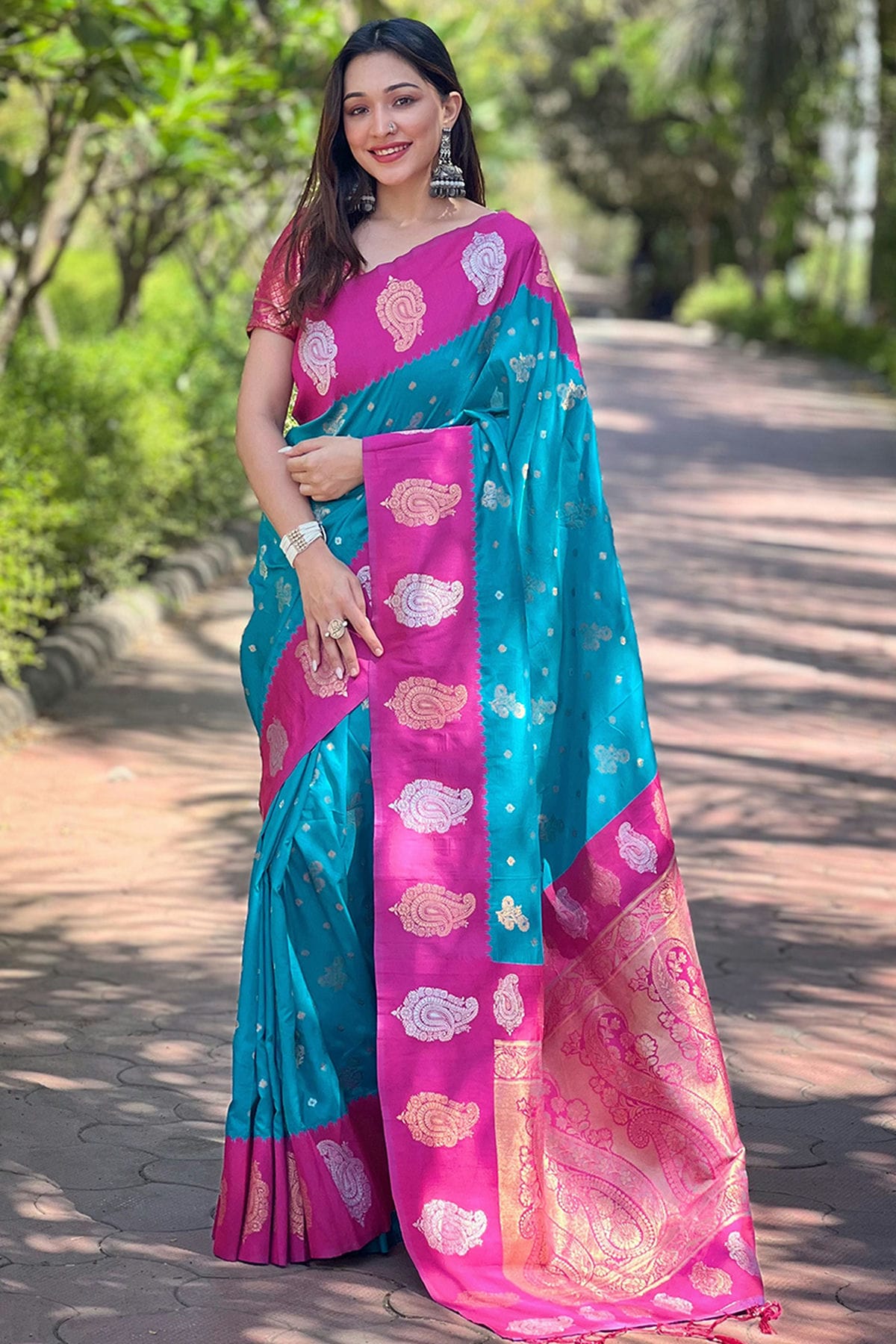 Sky Blue Colour Soft Silk Traditional Saree