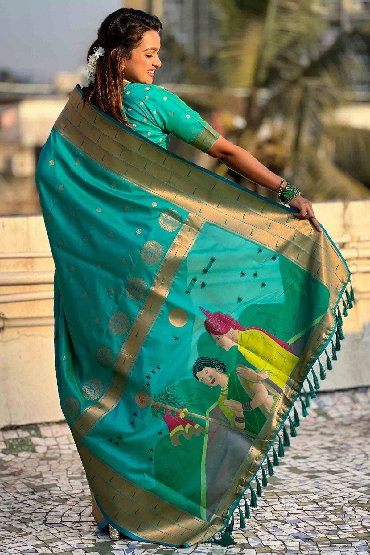 Sky Blue Colour Soft Silk Traditional Saree VSSD1112677