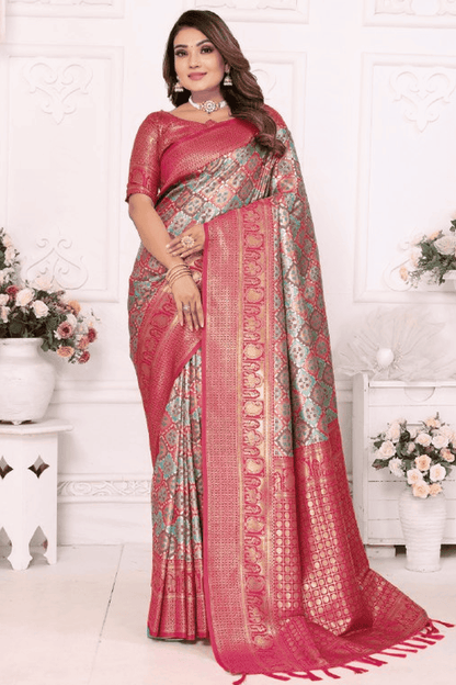 Sky-Blue-Colour-Woven-Work-Banarasi-Silk-Traditional-Saree-VSSD1250246