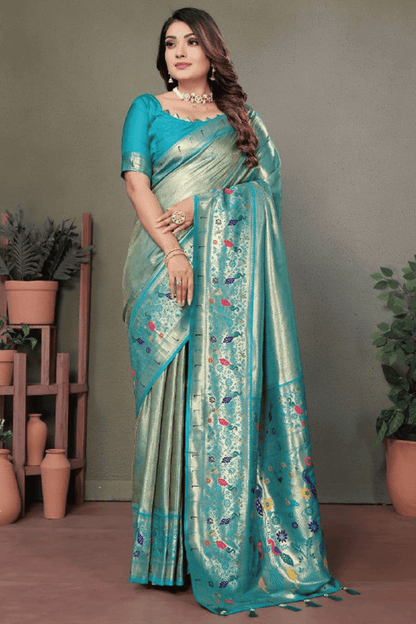 Sky-Blue-Colour-Woven-Work-Pure-Banarasi-Tissue-Silk-Traditional-Saree-VSSD1250269