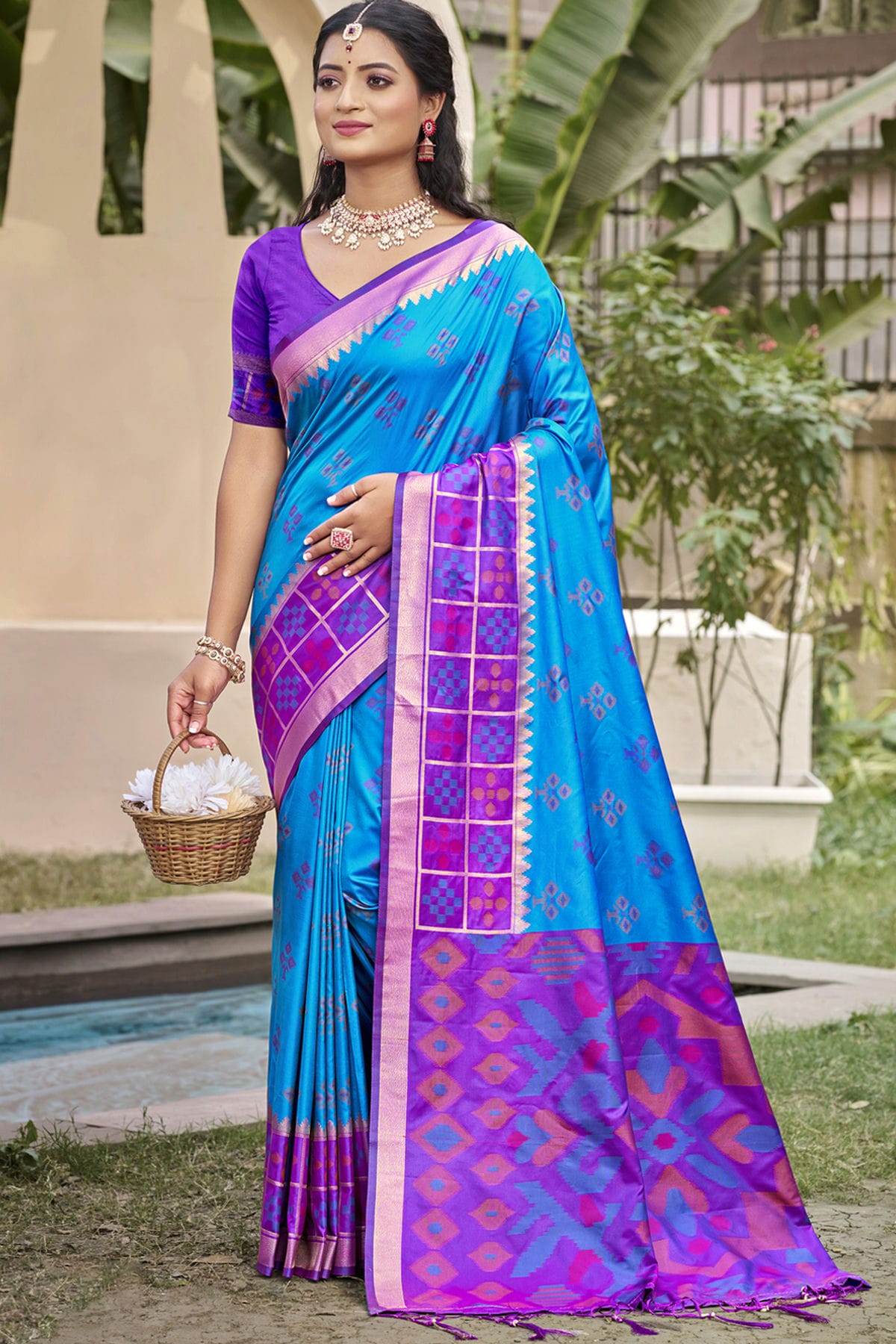 Sky-Blue-Colour-Woven-Work-Silk-Traditional-Saree-VSSD1103273