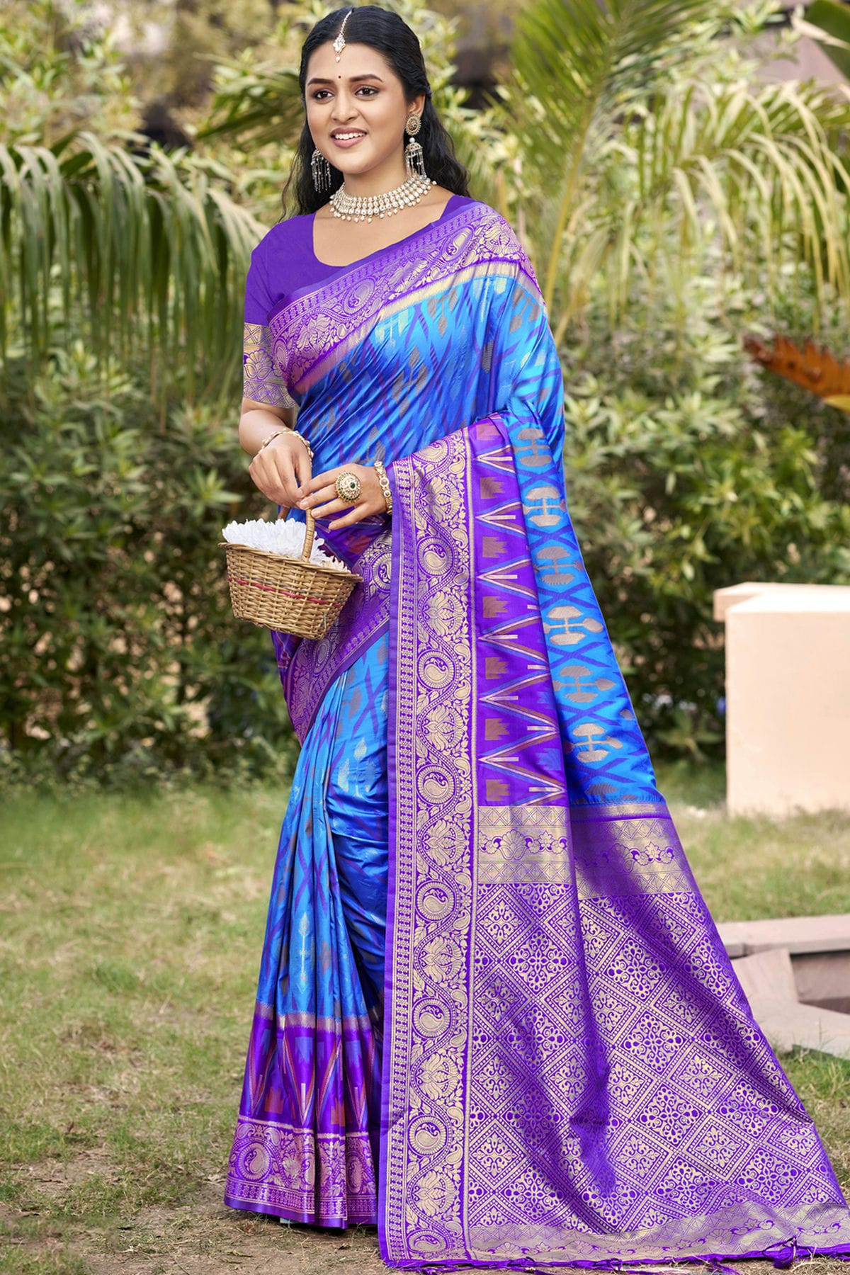 Sky-Blue-Colour-Woven-Work-Silk-Traditional-Saree-VSSD1103285