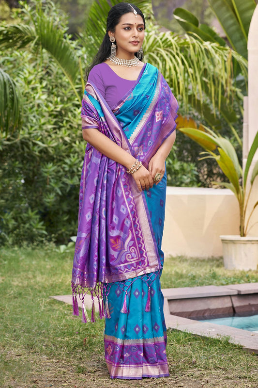 Sky-Blue-Colour-Woven-Work-Silk-Traditional-Saree-VSSD1103290