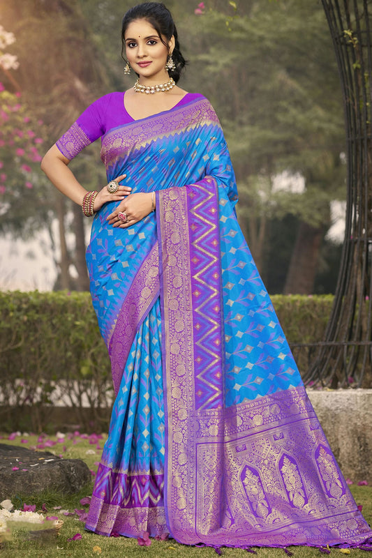 Sky-Blue-Colour-Woven-Work-Silk-Traditional-Saree-VSSD1103296