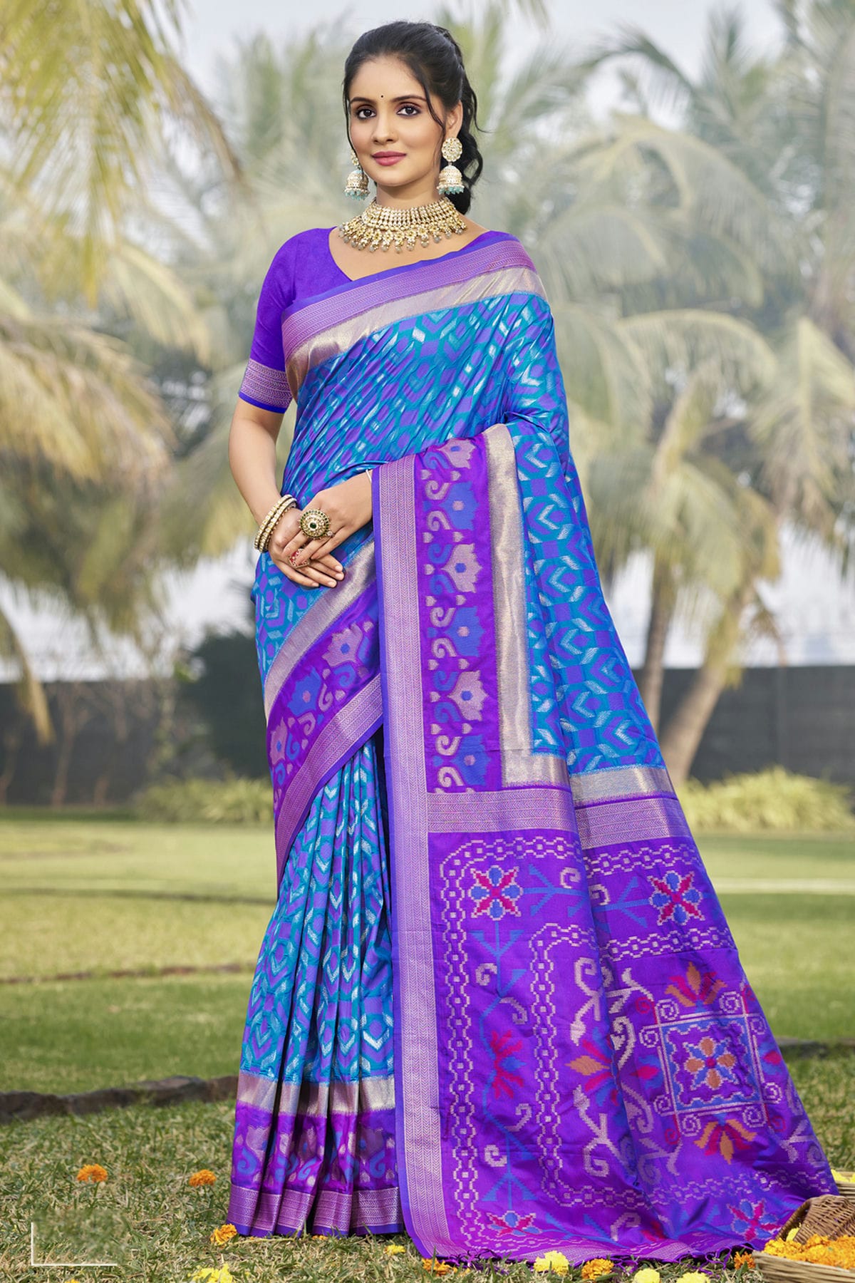 Sky-Blue-Colour-Woven-Work-Silk-Traditional-Saree-VSSD1103314