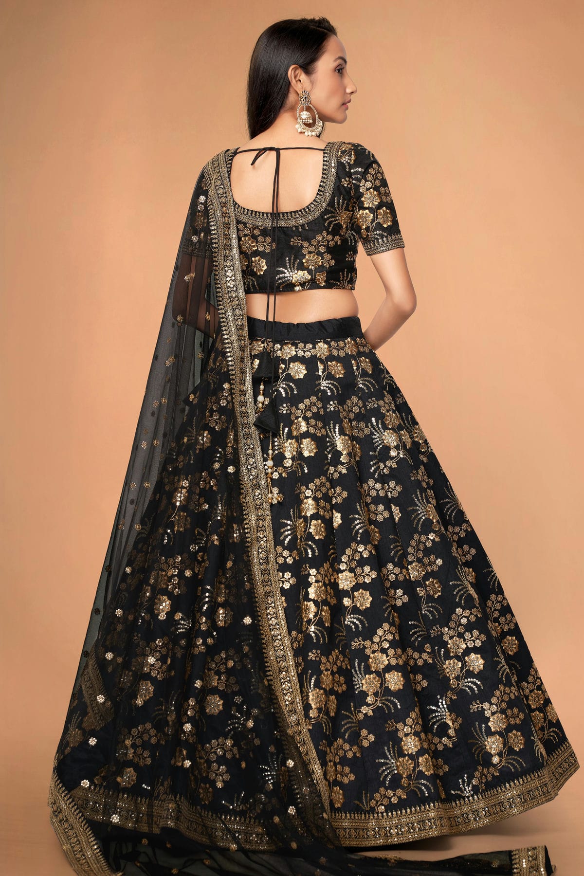 Slub Silk Embroidery A Line Lehenga Choli