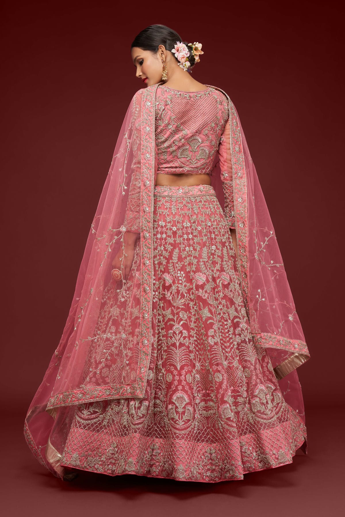 Soft Net Embroidery A Line Lehenga Choli