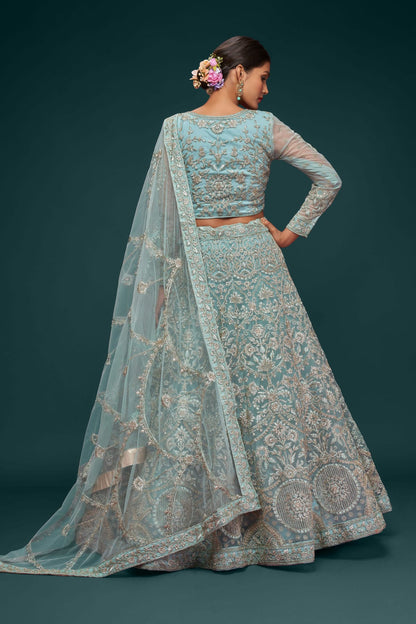 Soft Net Embroidery A Line Lehenga Choli