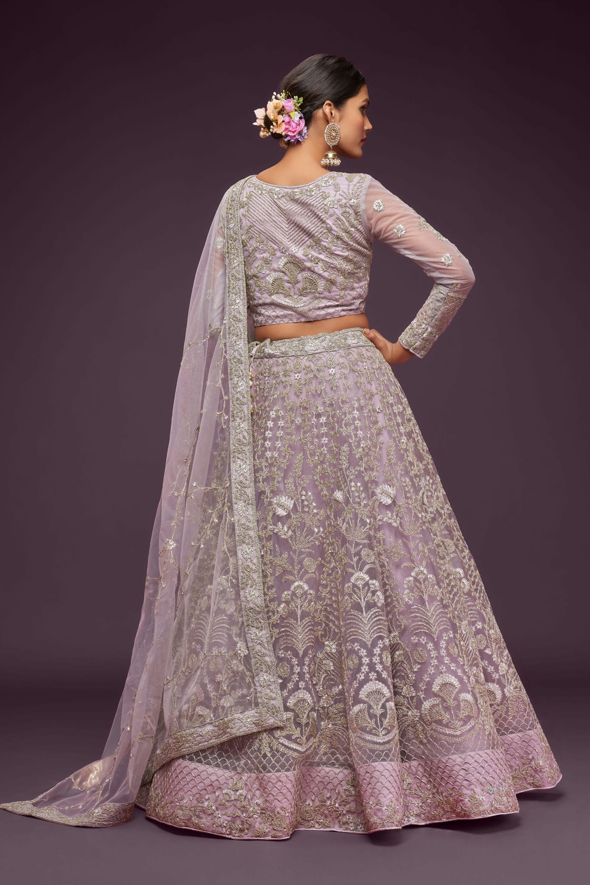 Soft Net Embroidery A Line Lehenga Choli